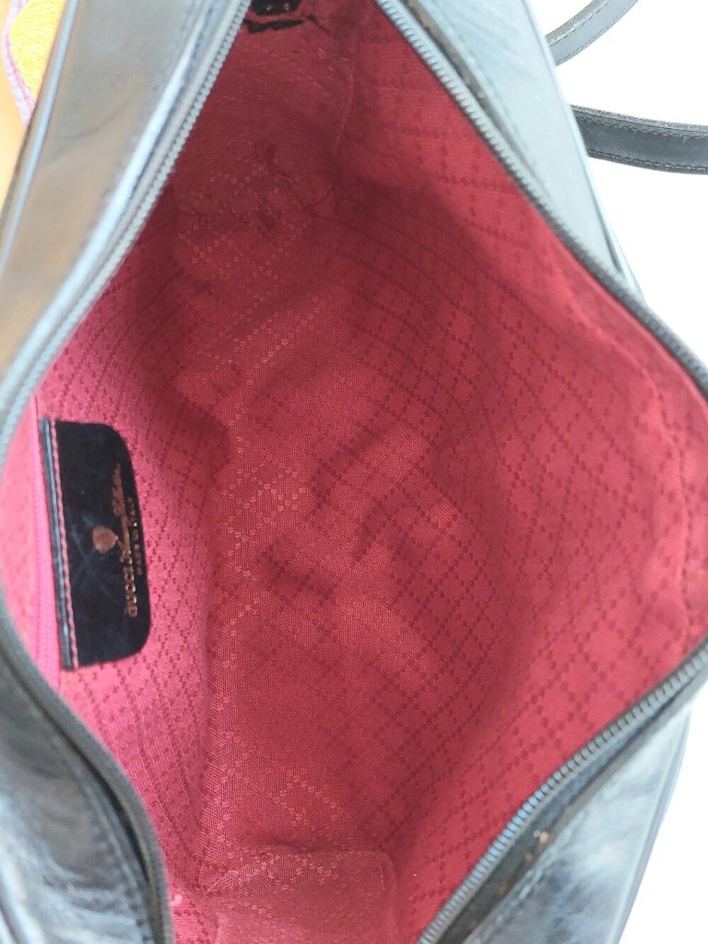 Vintage Gucci Black GG Jacquard Woven Textile Sherry Line Crossbody Bag PRISTINE - Picture 9 of 16